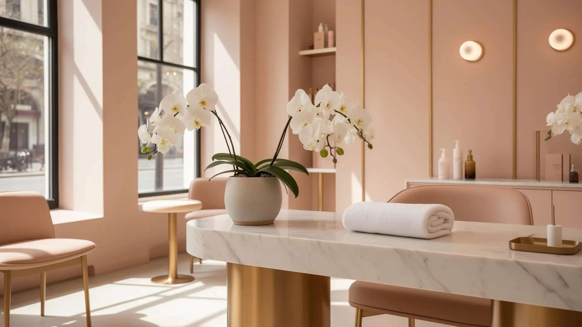 Interior boutique del estudio de manicura Studio Belleza en Girona